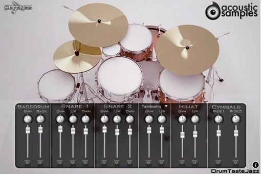 Picture of Acousticsamples DrumTasteJazz Drum kit Instrument  Download