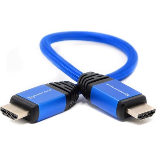 Picture of Kondor Blue HDMI to HDMI 14'' Thin Braided Cable for on Camera Monitors (Blue)