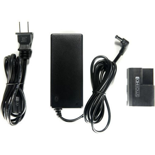 Picture of SmallHD Faux LP-E6 Battery with Barrel Connector and Wall Power Cord