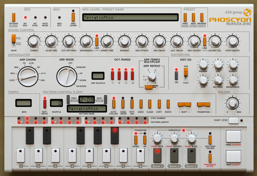 Picture of D16 Phoscyon Superb TB-303 emulation Virtual Instrument Download