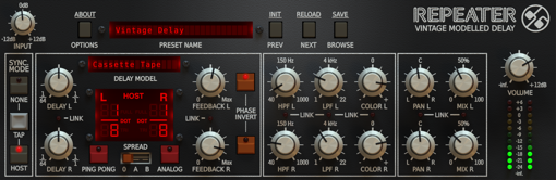Picture of D16 Repeater Vintage Modelled Delay Audio Plugin Download