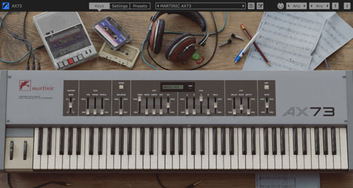 Picture of Martinic AX73 80s analog synth virtual instrument download