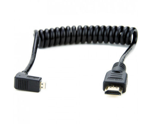Picture of Atomos Micro HDMI (angled) 30cm Coiled -Right angle Micro to Full HDMI 30cm