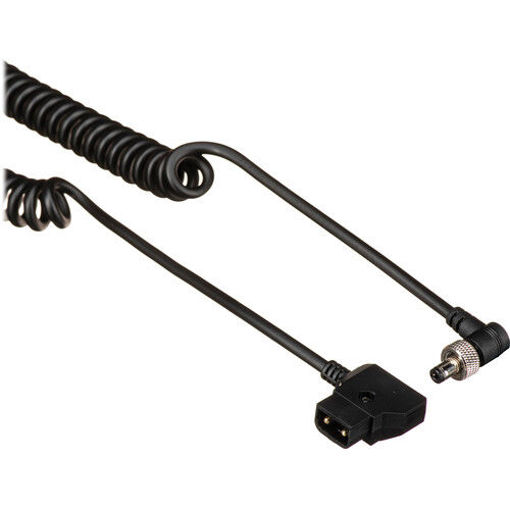 Picture of Atomos D-Tap to DC Locked connector Barrel Coiled Cable D-Tap to DC Locked connector Barrel Coiled Cable for Battery Eliminator and all Recorders except first Shogun